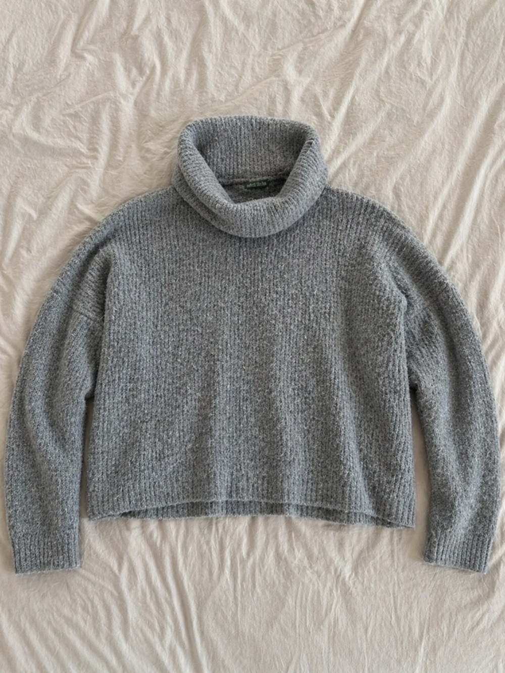 Cozy Grey Turtleneck Sweater - Women